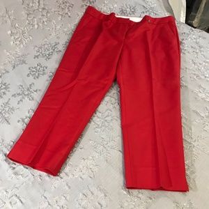 Kenar  Red Dressy Capri, Size 14, inseam 22.5